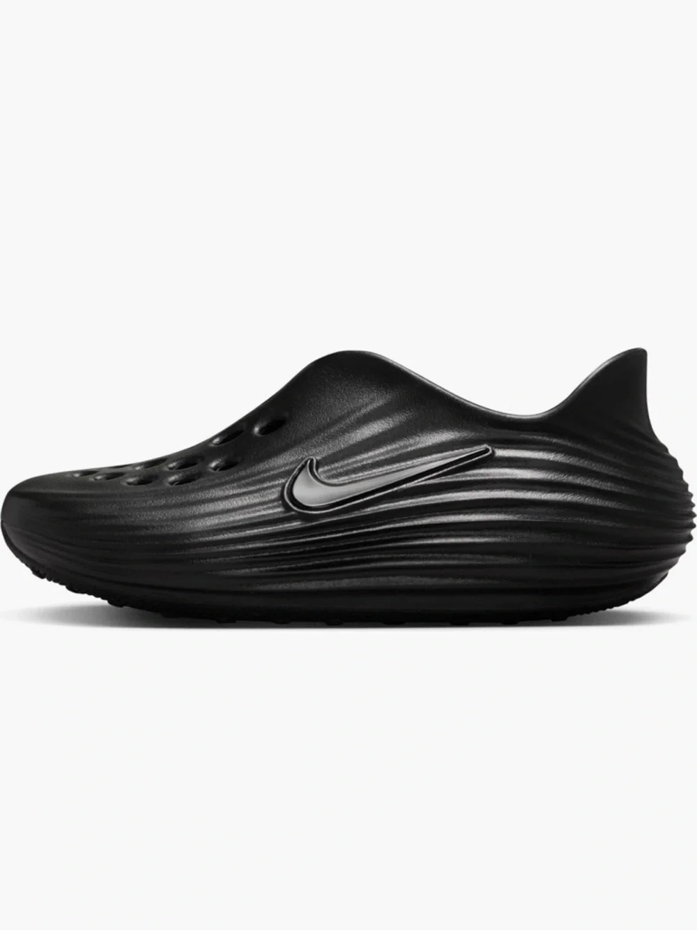 Nike Reactx Rejuvens Black Ventilated Foam Clog w/Gloss Swoosh Size 7W/6M New